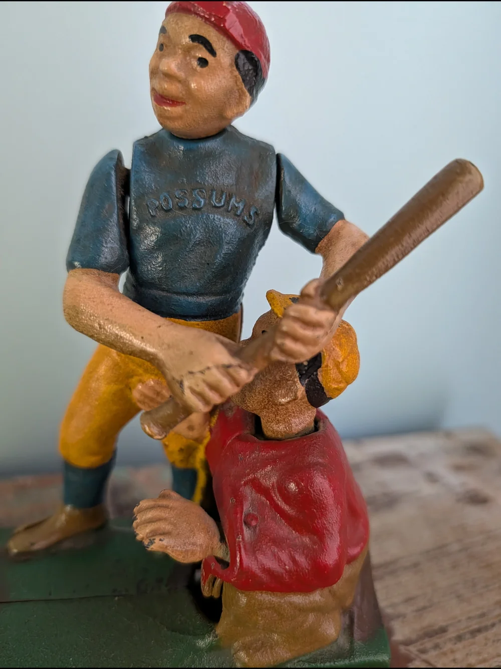 Hometown Battery cast iron Book Of Knowledge mechanical penny bank, Works